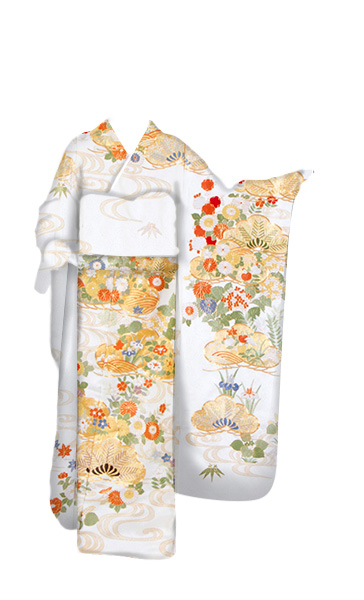 No.100「★松に流水草花」