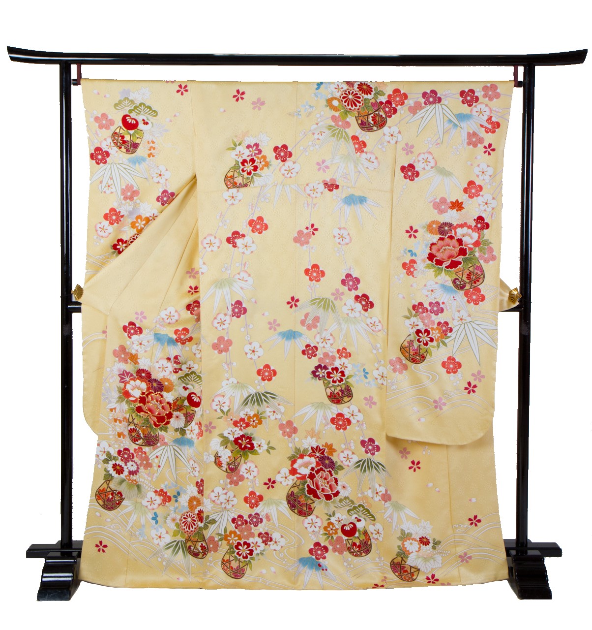 No.81440「花籠にしだれ草花に波」1枚目