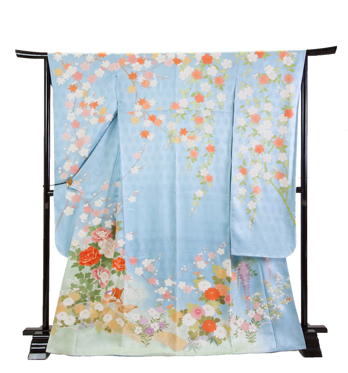 No.81060「牡丹草花に枝垂れ桜小花」1枚目