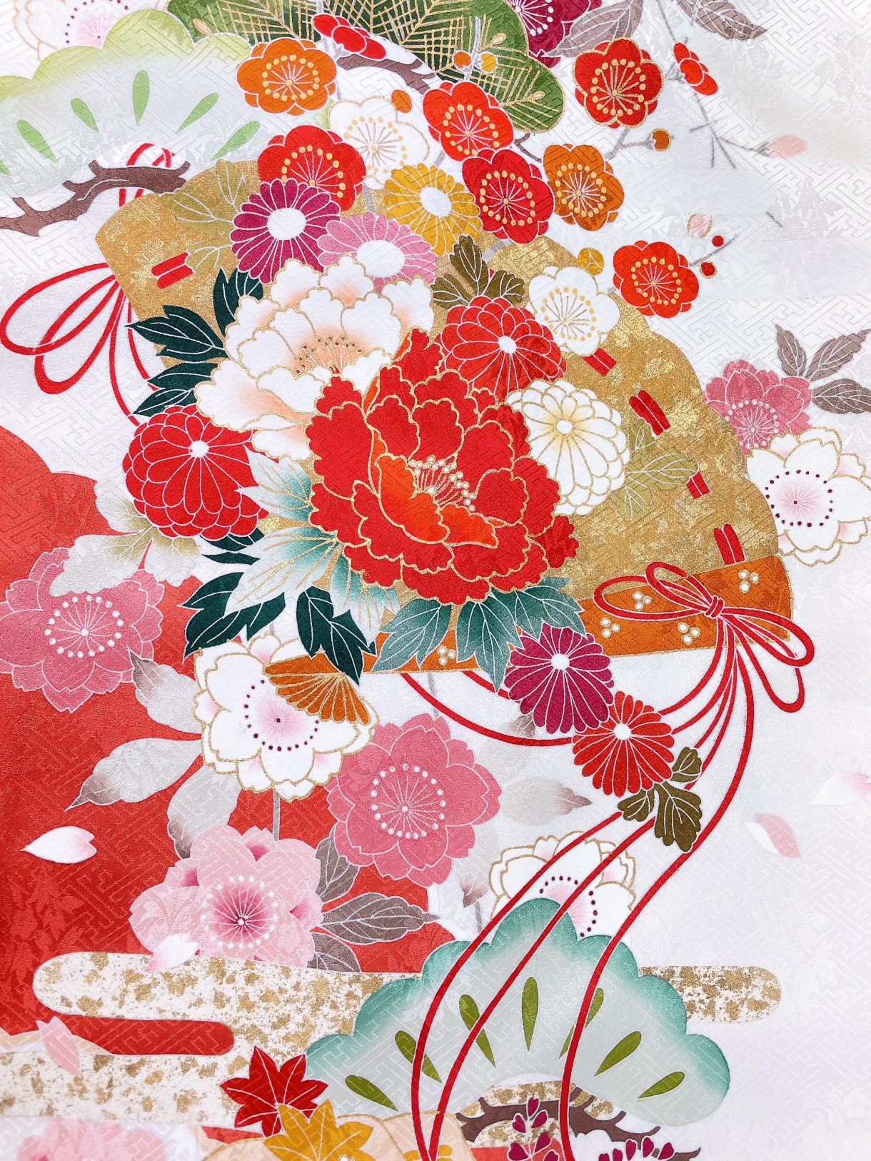 No.81311「緋扇草花しだれ桜《広幅サイズ》」3枚目