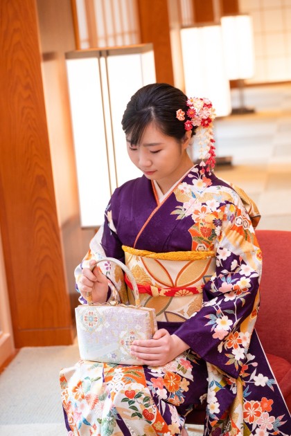 No.81571「束ね熨斗目に草花」9枚目