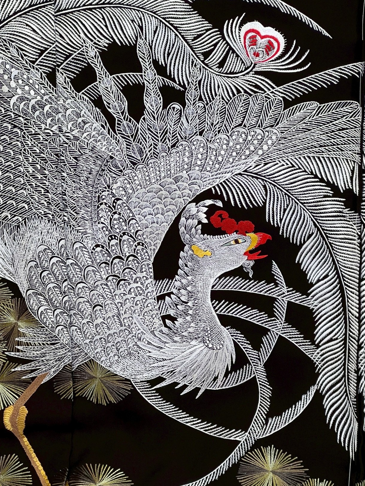 No.40615「若冲鳳凰（蘇州刺繡）」2枚目