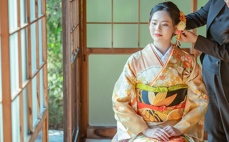 着付けとヘアメイクもプロにおまかせください